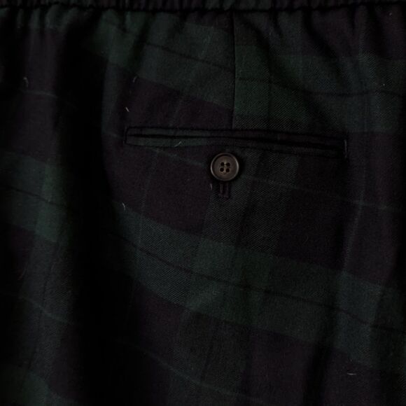 Talbots Woman 14W Wool Pants Lined Tapered Leg Stretchy Waist Plaid Office VGUC - Picture 6 of 6